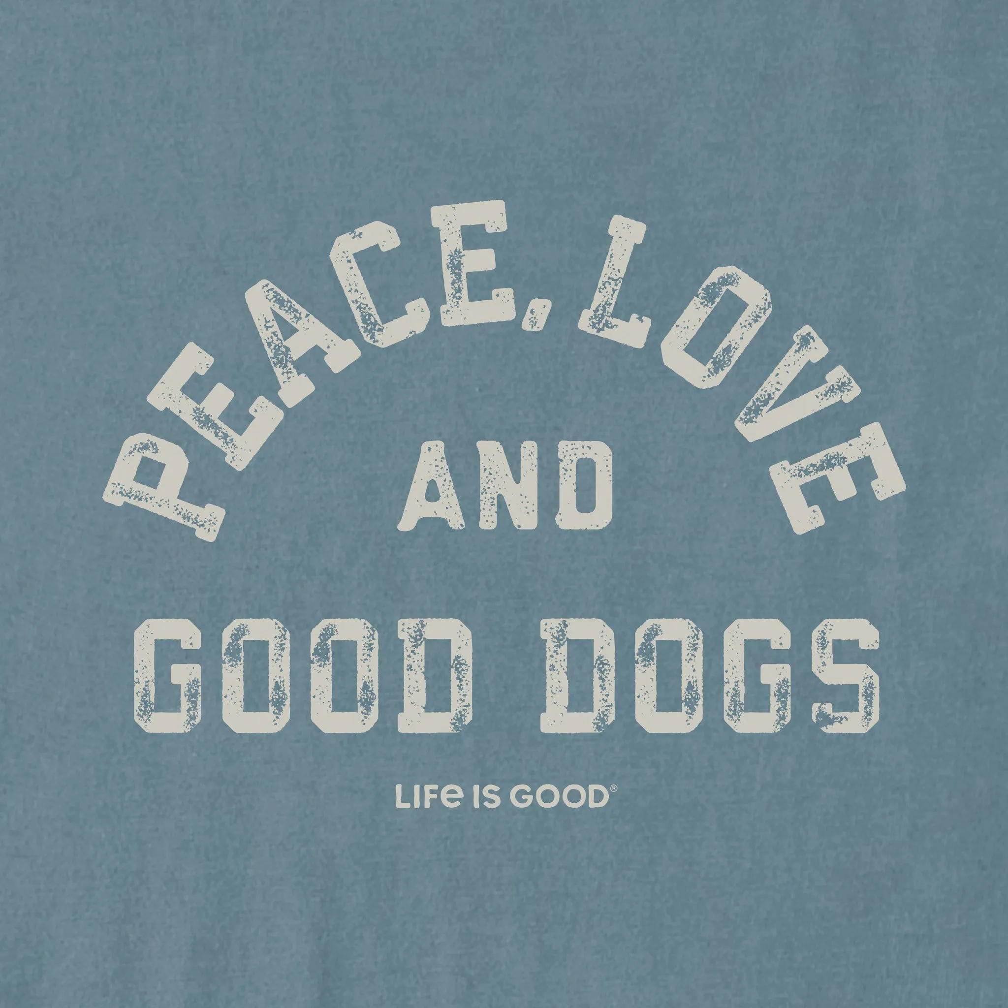 Women's Peace, Love, and Good Dogs Short Sleeve Crusher Boxy Tee sold by Life is Good product image thumbnail 2