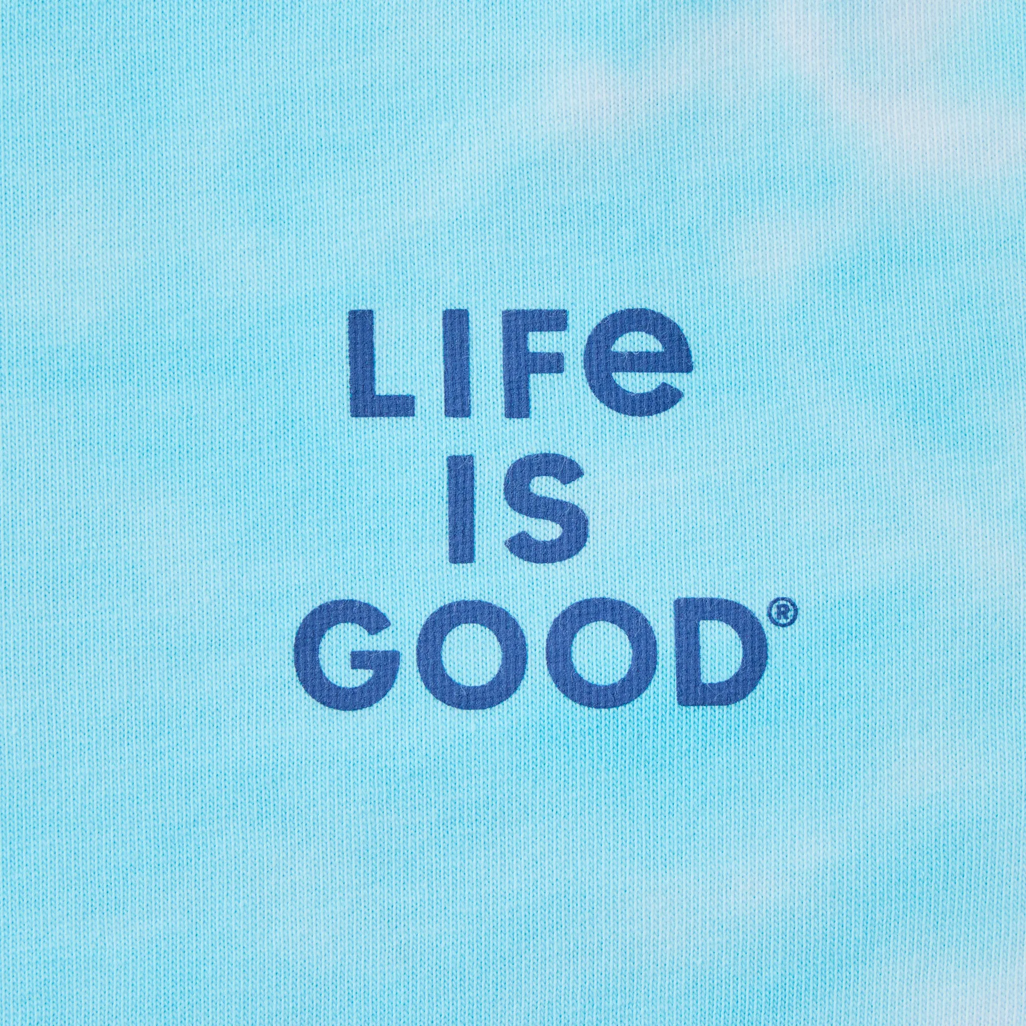 Men's Stacked Life is Good Men's Short Sleeve Crusher Tie-Dye Tee sold by Life is Good product image thumbnail 2