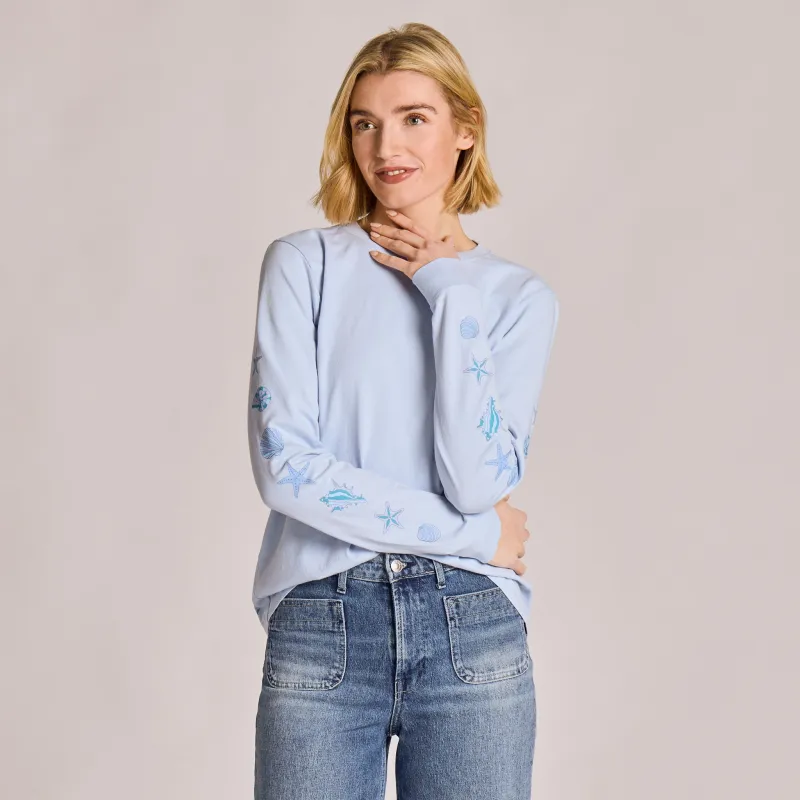 Women's Grateful Day Message Long Sleeve Crusher Tee made by Life is Good