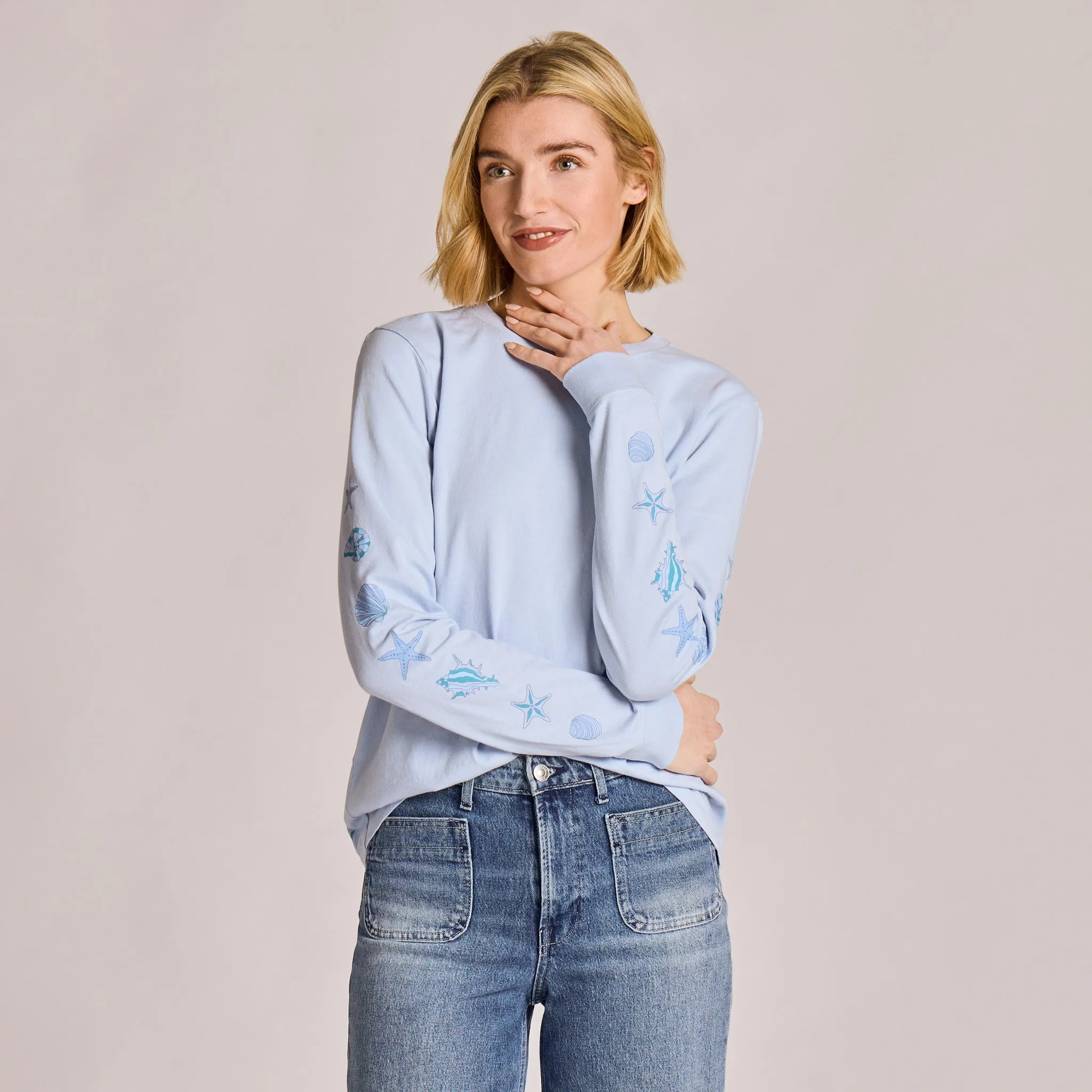 Women's Grateful Day Message Long Sleeve Crusher Tee sold by Life is Good