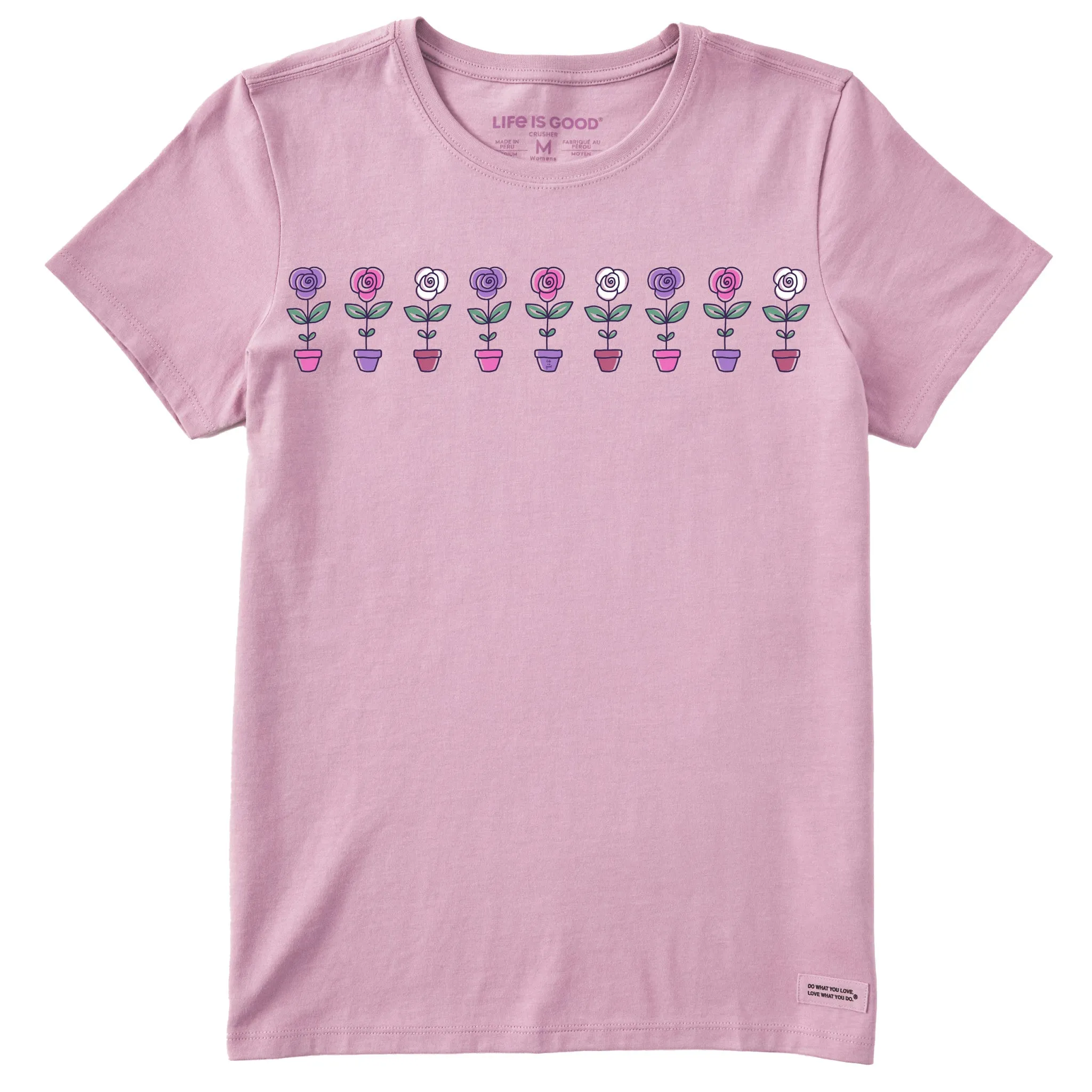 Women's Pretty Flower Pots Short Sleeve Crusher Tee sold by Life is Good