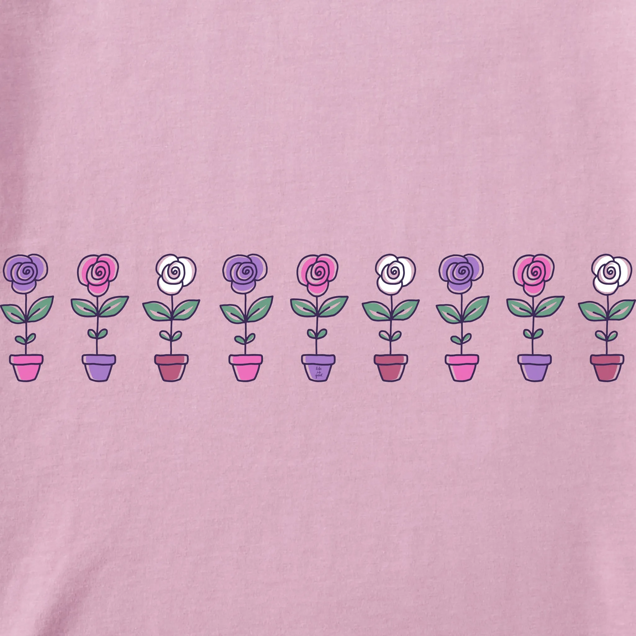 Women's Pretty Flower Pots Short Sleeve Crusher Tee sold by Life is Good product image thumbnail 2