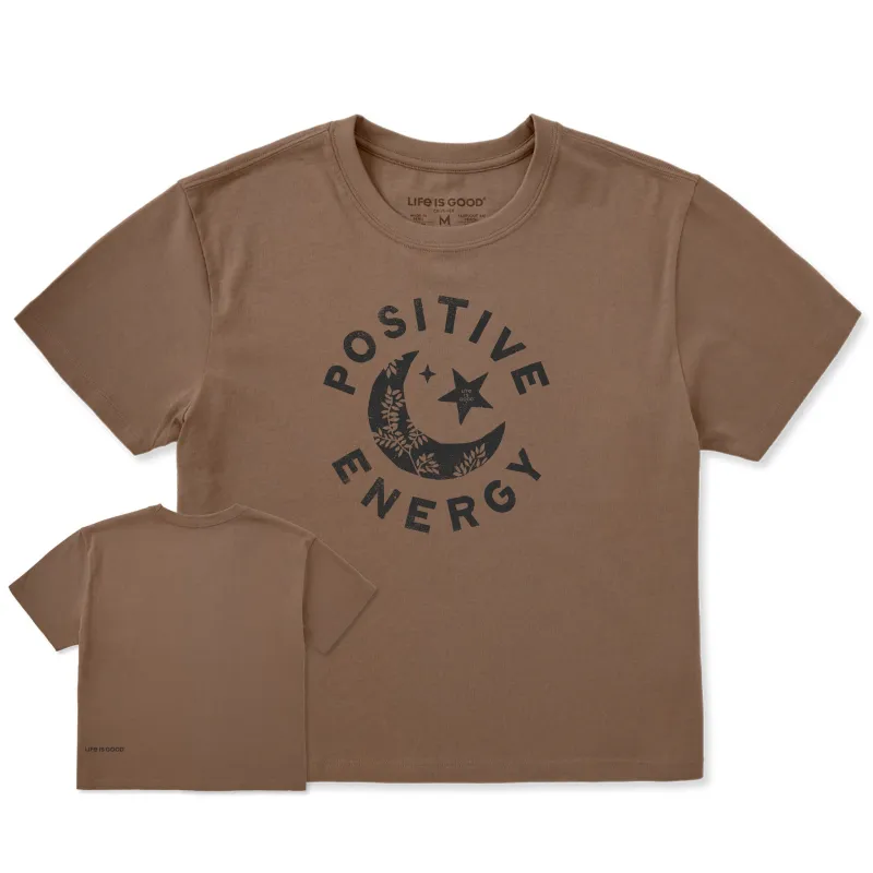 Women's Positive Energy Crescent Short Sleeve Crusher Boxy Tee made by Life is Good
