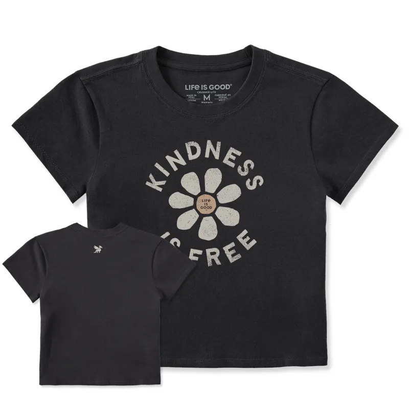 Women's Kindness Is Free Crafty Daisy Crusher-LITE Shrunken Tee made by Life is Good