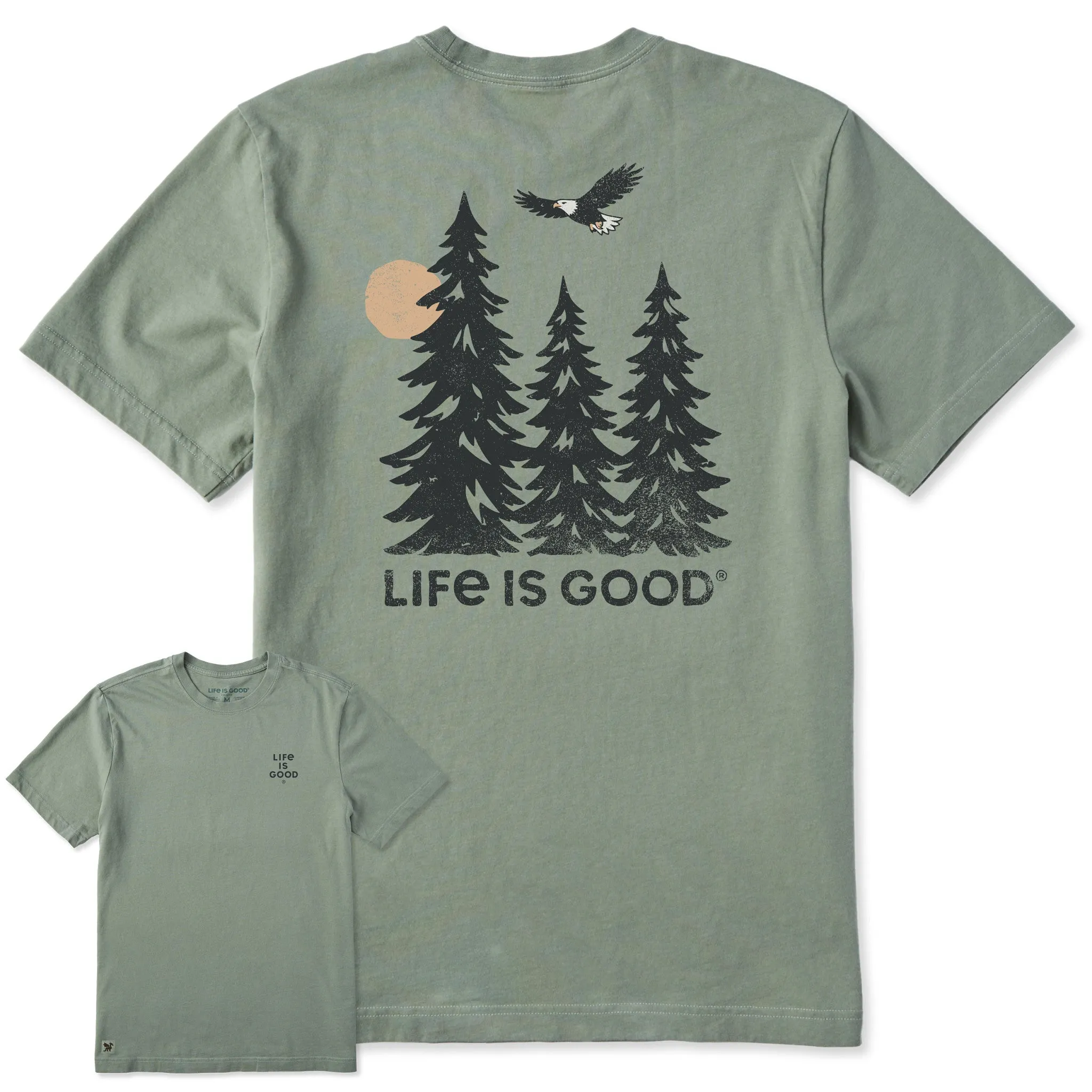 Men's Eagle Over Pines Short Sleeve Crusher Tee sold by Life is Good product image thumbnail 4