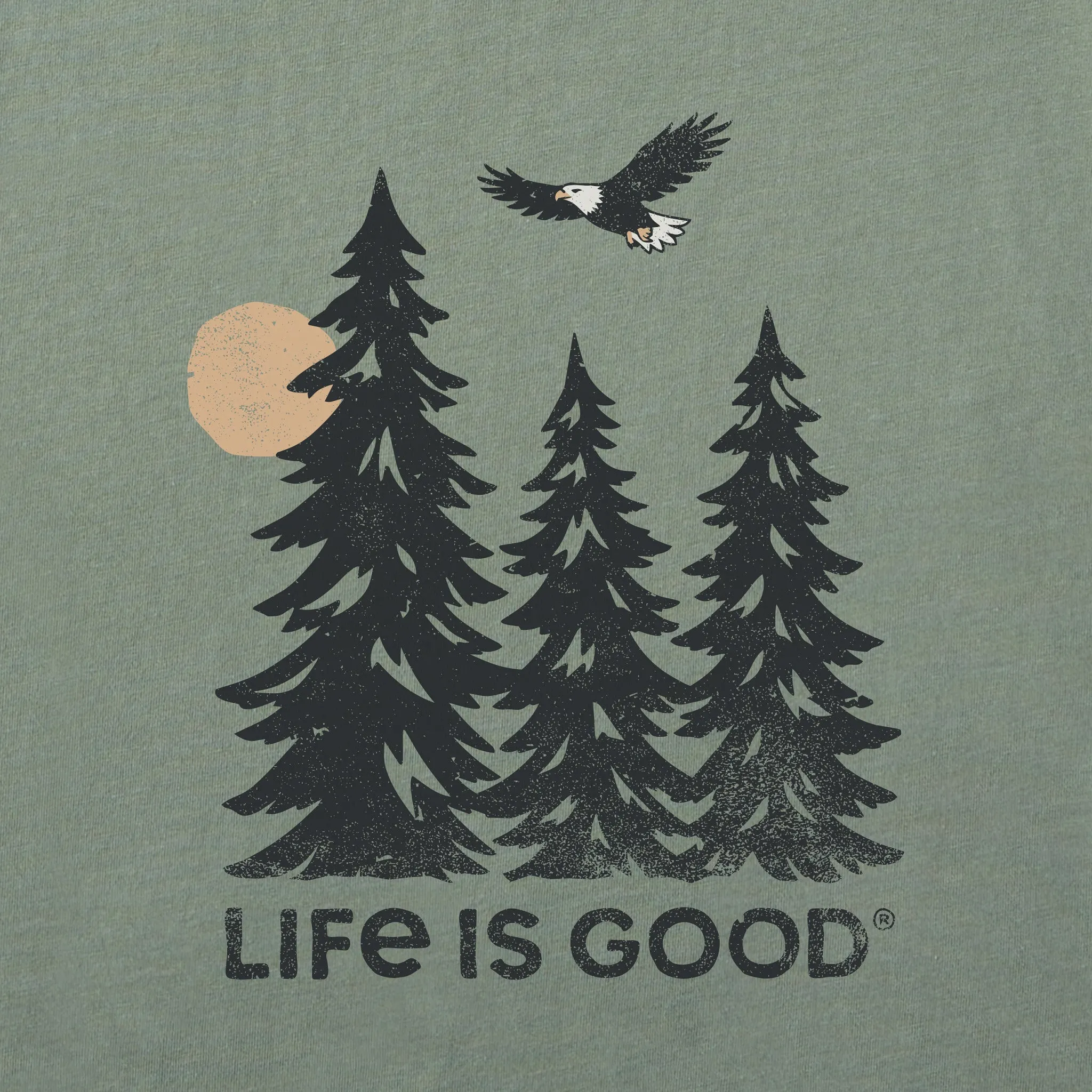 Men's Eagle Over Pines Short Sleeve Crusher Tee sold by Life is Good product image thumbnail 5