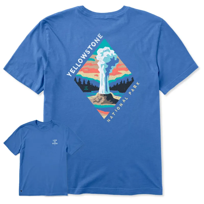 Men's Yellowstone Geyser Short Sleeve Crusher Tee made by Life is Good