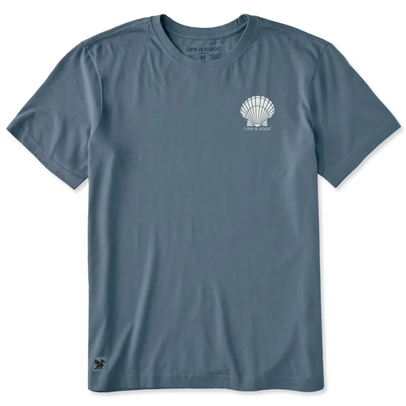 Men's Simple Seashell Short Sleeve Crusher Tee made by Life is Good