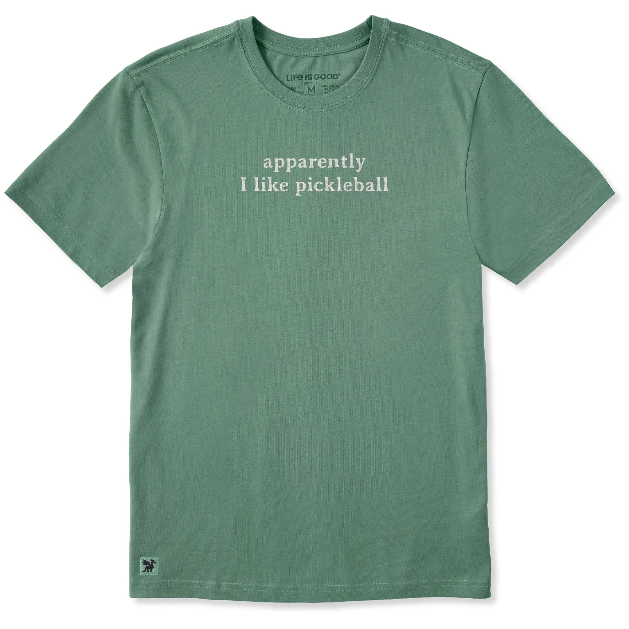 Men's Apparently I Like Pickleball Short Sleeve Crusher Tee sold by Life is Good