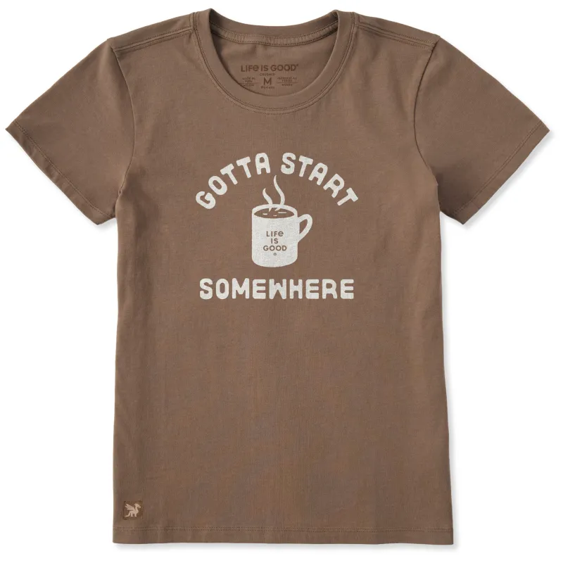 Women's Gotta Start Somewhere Short Sleeve Crusher Tee made by Life is Good