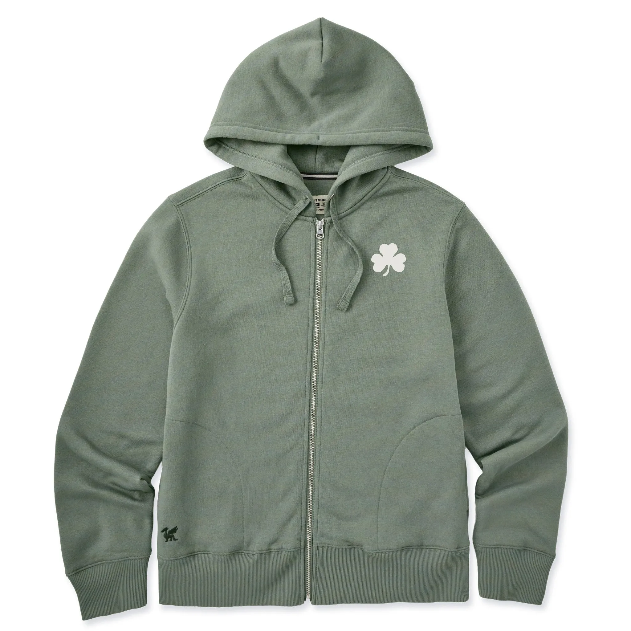 Women's Bert's Shamrock Good Vibes Zip Hoodie sold by Life is Good