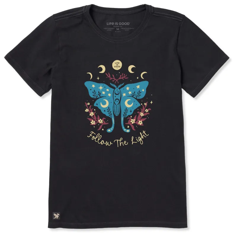Women's Follow the Light Moth Short Sleeve Crusher Tee made by Life is Good
