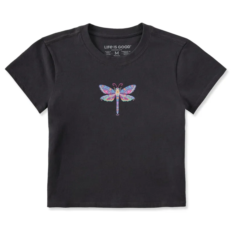 Women's Floral Dragonfly Crusher-LITE Shrunken Tee made by Life is Good