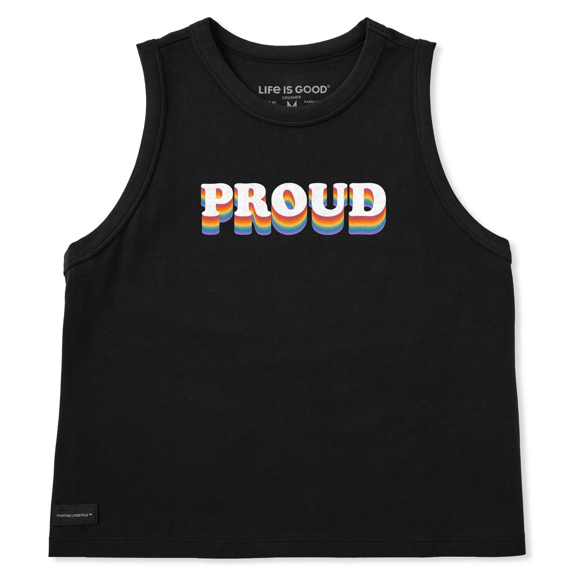 Women's Proud Rainbow Crusher Boxy Tank sold by Life is Good