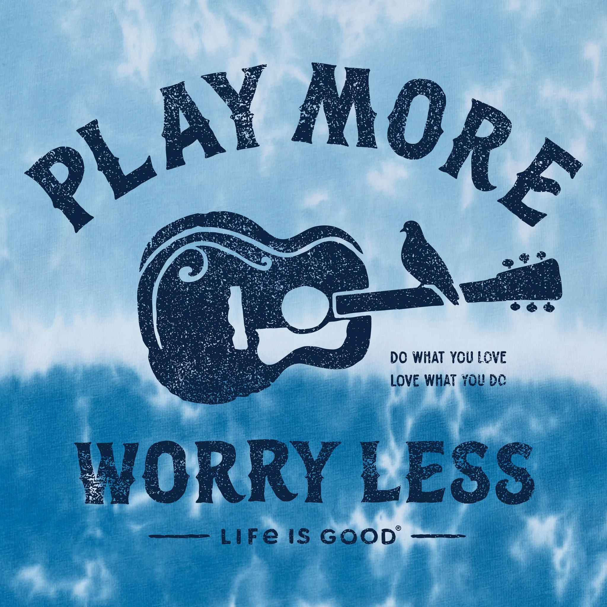 Men's Guitar Play More Men's Short Sleeve Crusher Tie-Dye Tee sold by Life is Good product image thumbnail 2