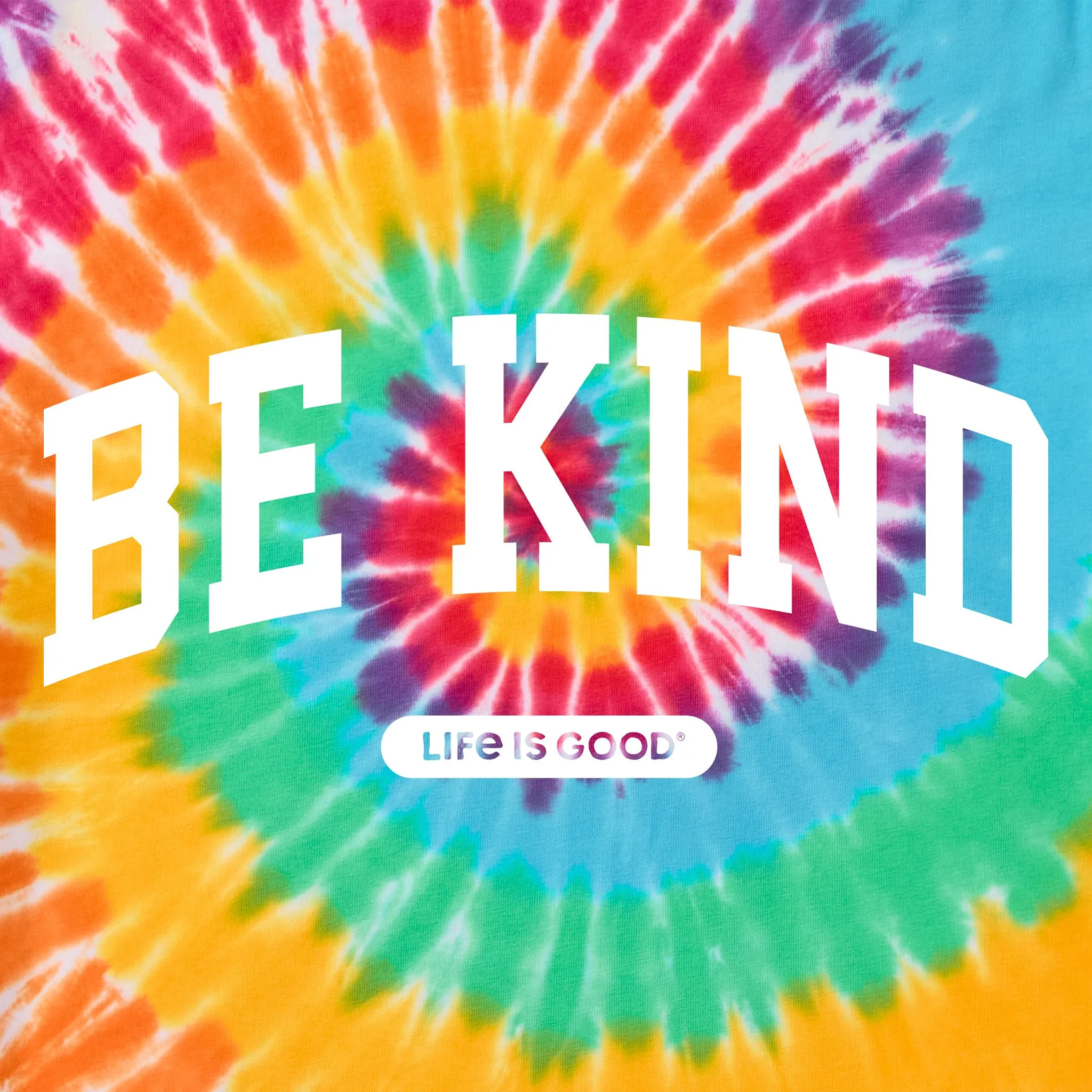 Men's Be Kind Arch Men's Short Sleeve Crusher Tie-Dye Tee sold by Life is Good product image thumbnail 2