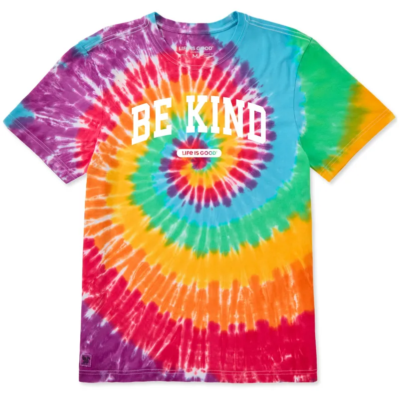 Men's Be Kind Arch Men's Short Sleeve Crusher Tie-Dye Tee made by Life is Good