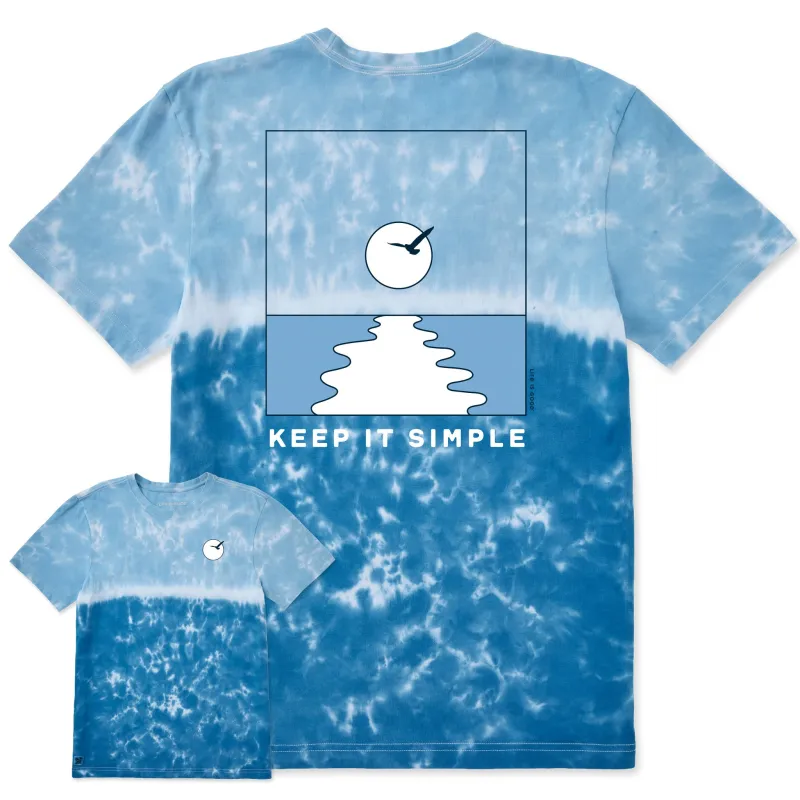 Men's Keep It Simple Moonrise Men's Short Sleeve Crusher Tie-Dye Tee made by Life is Good
