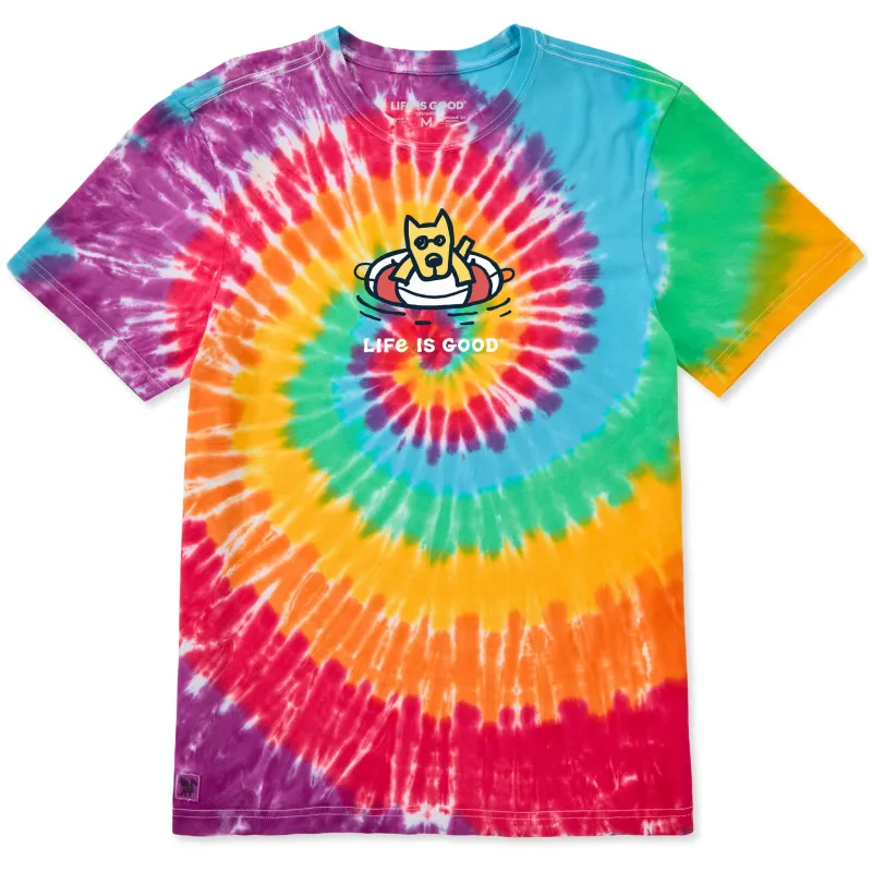 Men's Floating Rocket Men's Short Sleeve Crusher Tie-Dye Tee made by Life is Good