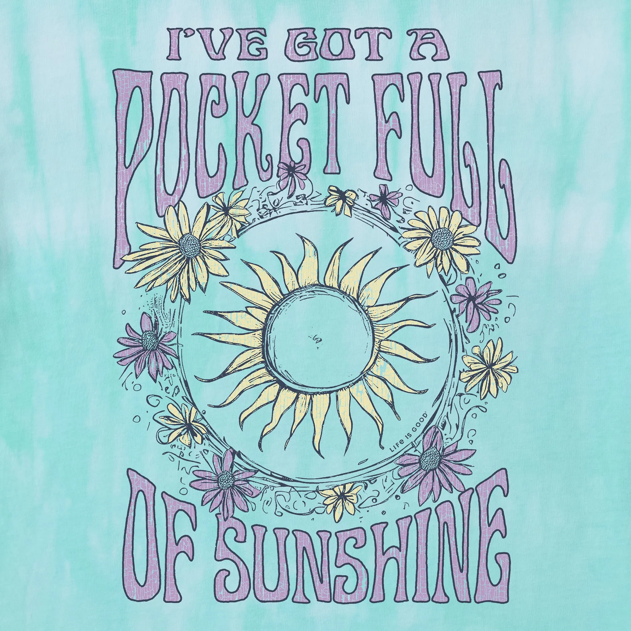 Women's Pocket Full of Sunshine Sun Short Sleeve Crusher Tie-Dye Tee sold by Life is Good product image thumbnail 2