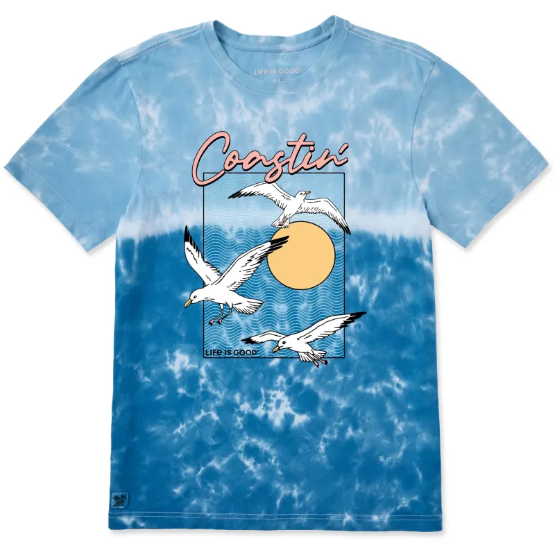 Men's Coastin Seagulls Men's Short Sleeve Crusher Tie-Dye Tee made by Life is Good