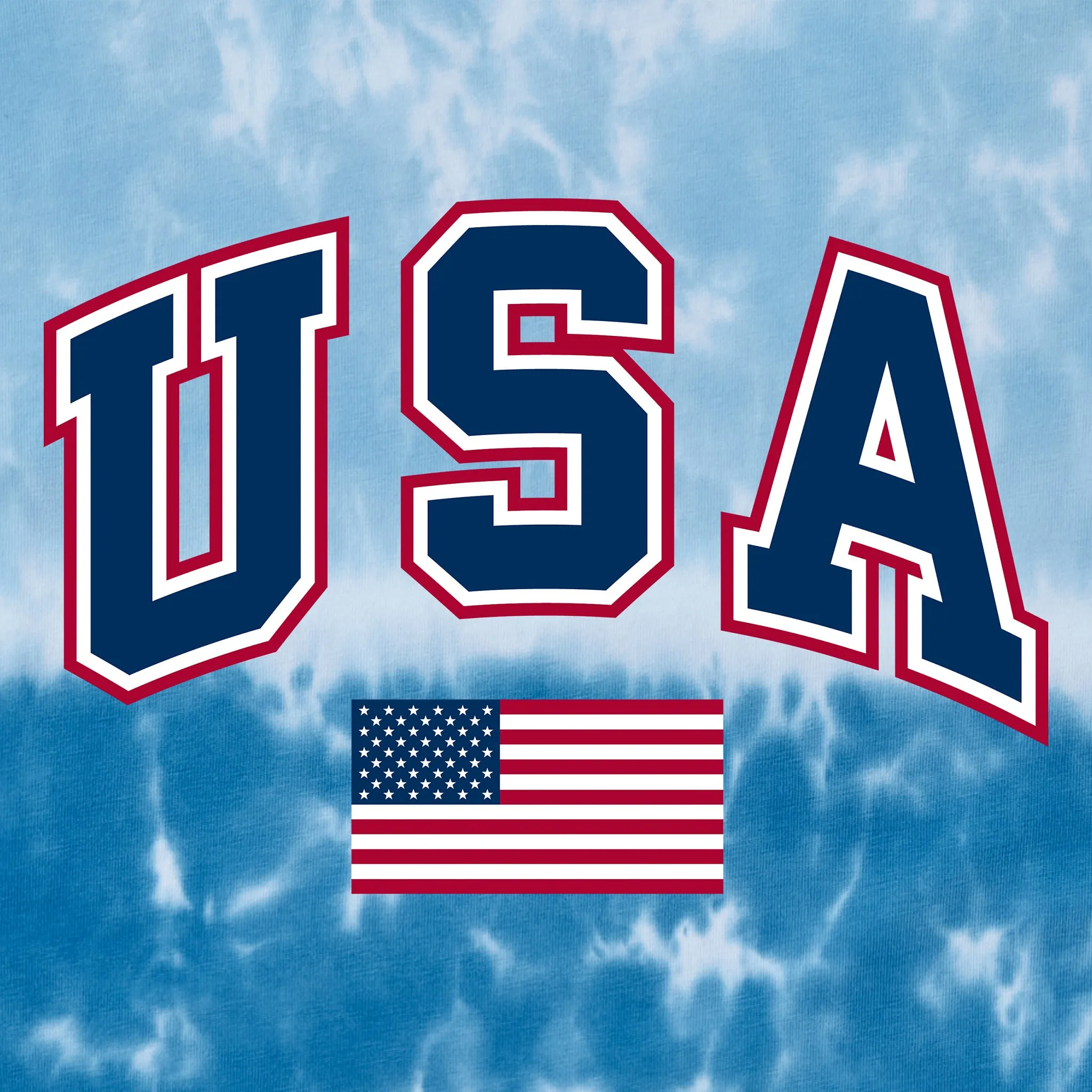Women's USA Flag Arch Short Sleeve Crusher Tie-Dye Tee sold by Life is Good product image thumbnail 2
