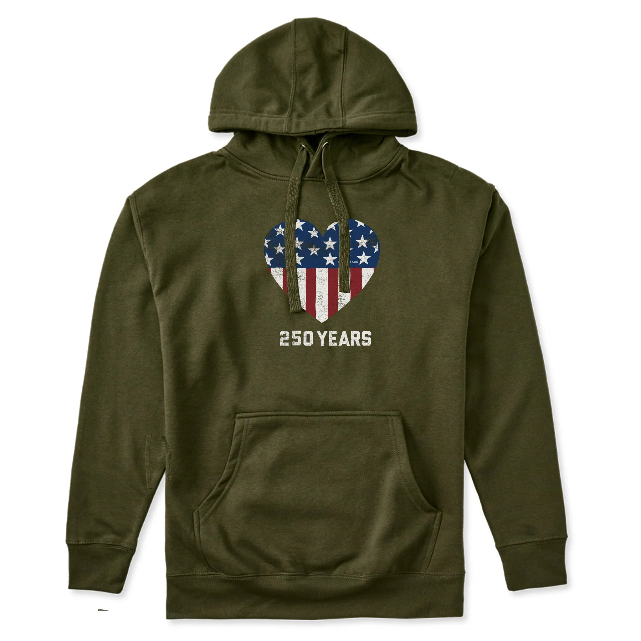 Adult Unisex 250 Years Heart Every Wear Hoodie Sweatshirt sold by Life is Good