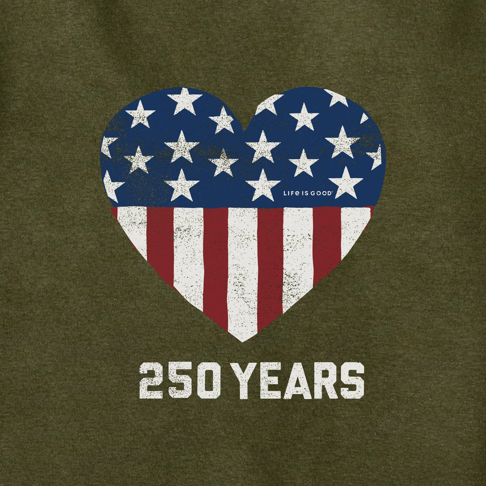 Adult Unisex 250 Years Heart Every Wear Hoodie Sweatshirt sold by Life is Good product image thumbnail 2