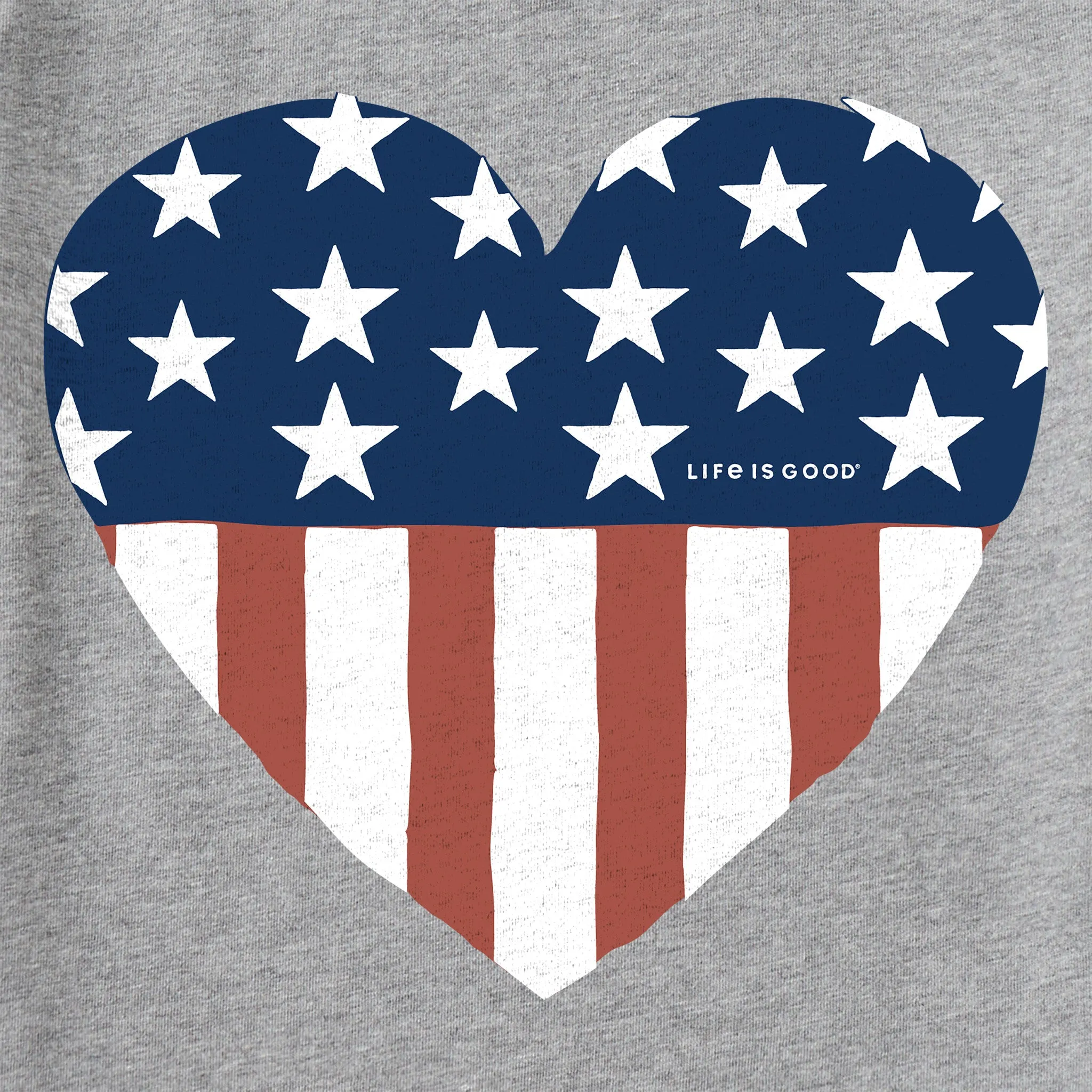 Women's Stars and Stripes Heart Short Sleeve Crusher Vee sold by Life is Good product image thumbnail 2