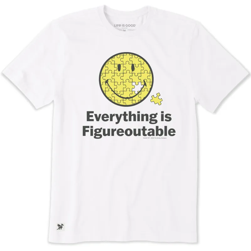 Men's LIG X Smiley Figureoutable Short Sleeve Crusher Tee made by Life is Good
