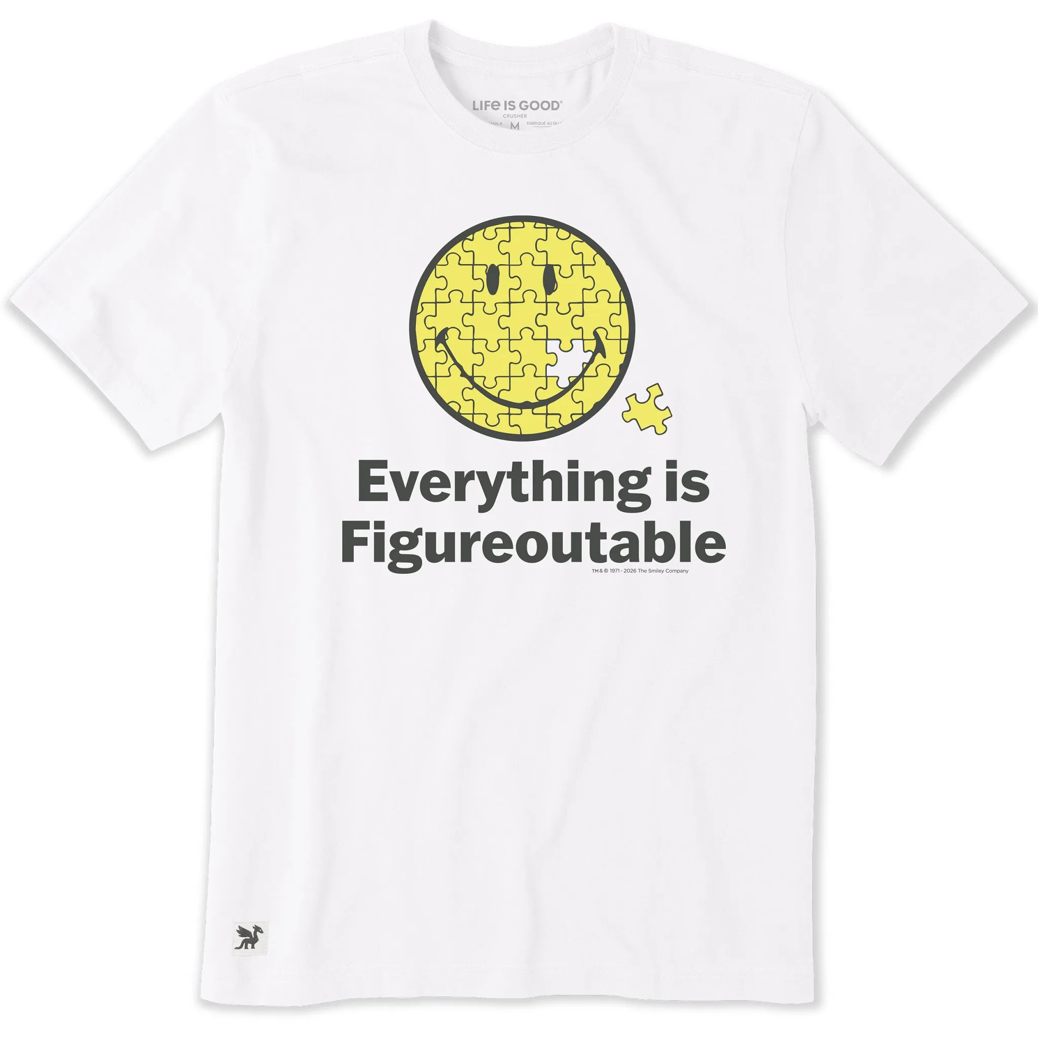 Men's LIG X Smiley Figureoutable Short Sleeve Crusher Tee sold by Life is Good
