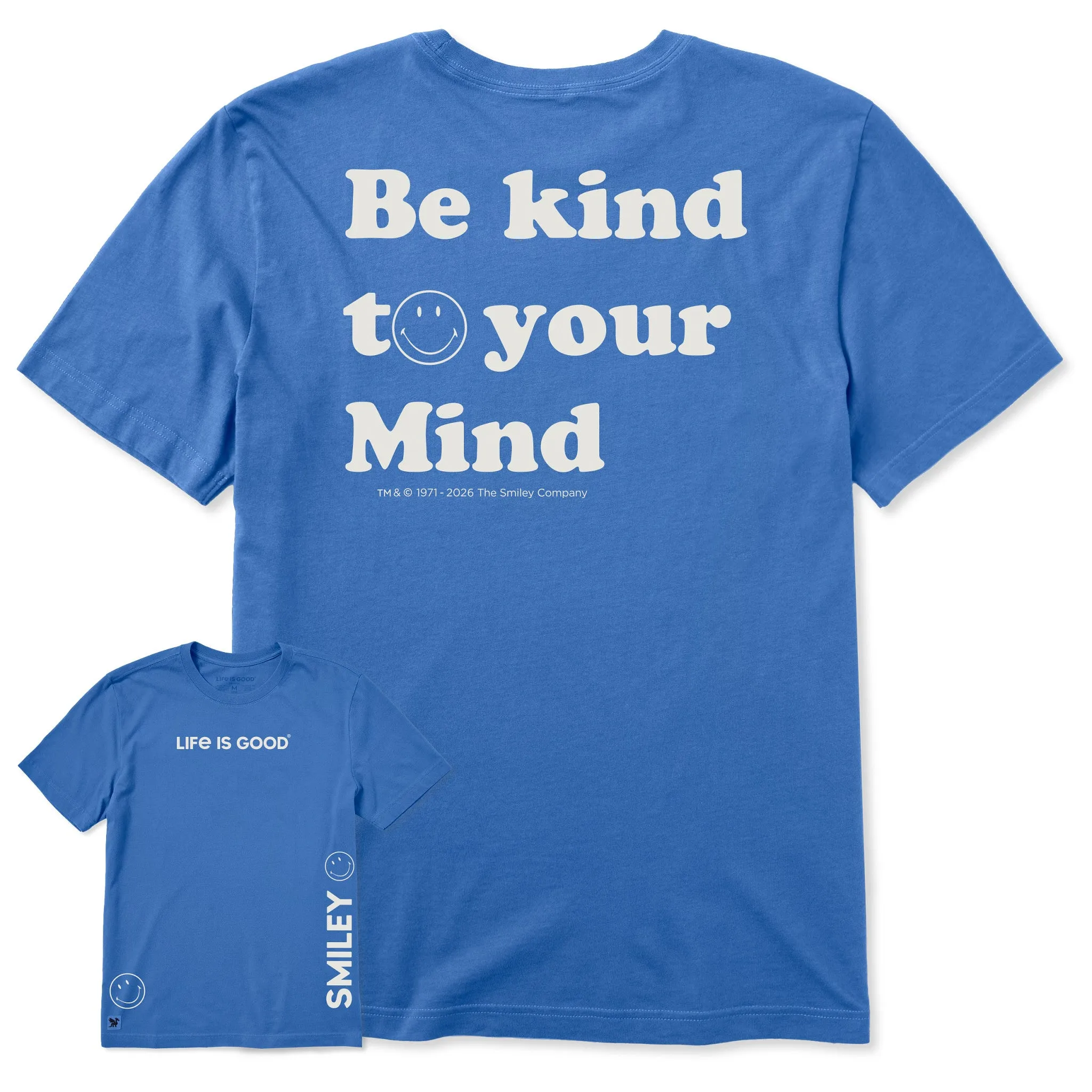 Men's LIG x Smiley Be Kind Short Sleeve Crusher Tee sold by Life is Good product image thumbnail 4