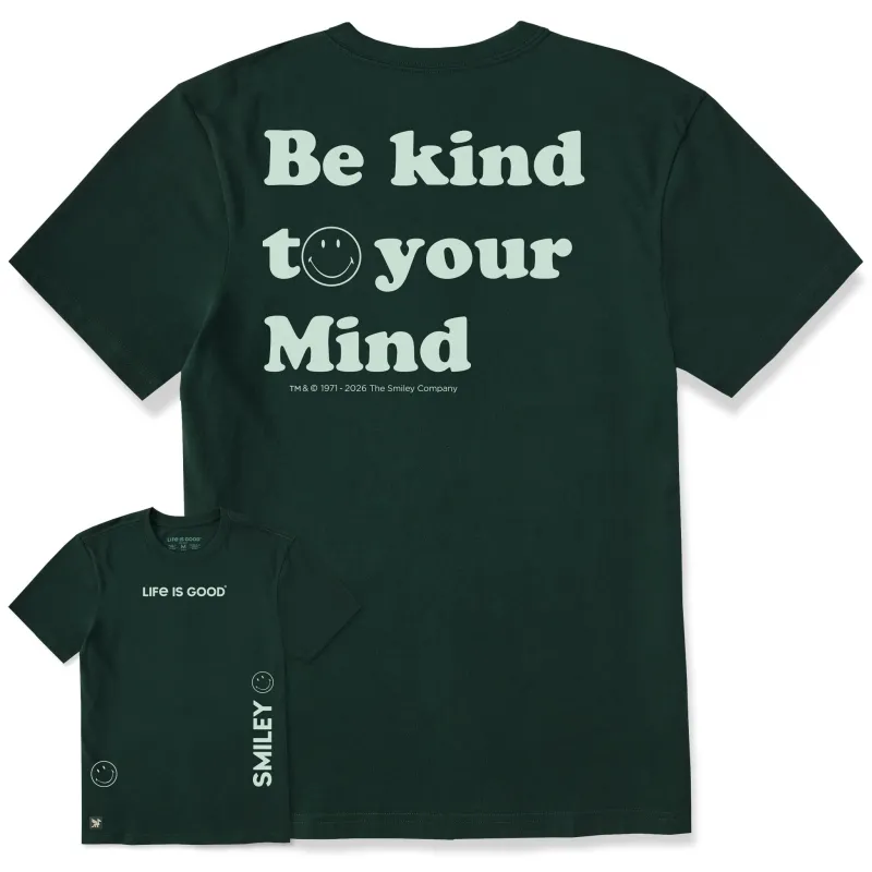 Men's LIG x Smiley Be Kind Short Sleeve Crusher Tee made by Life is Good