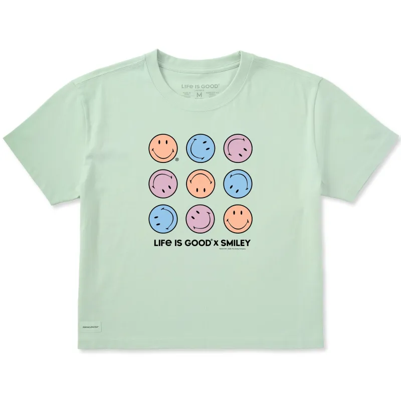 Women's LIG X Smiley Rotation Short Sleeve Crusher Boxy Tee made by Life is Good