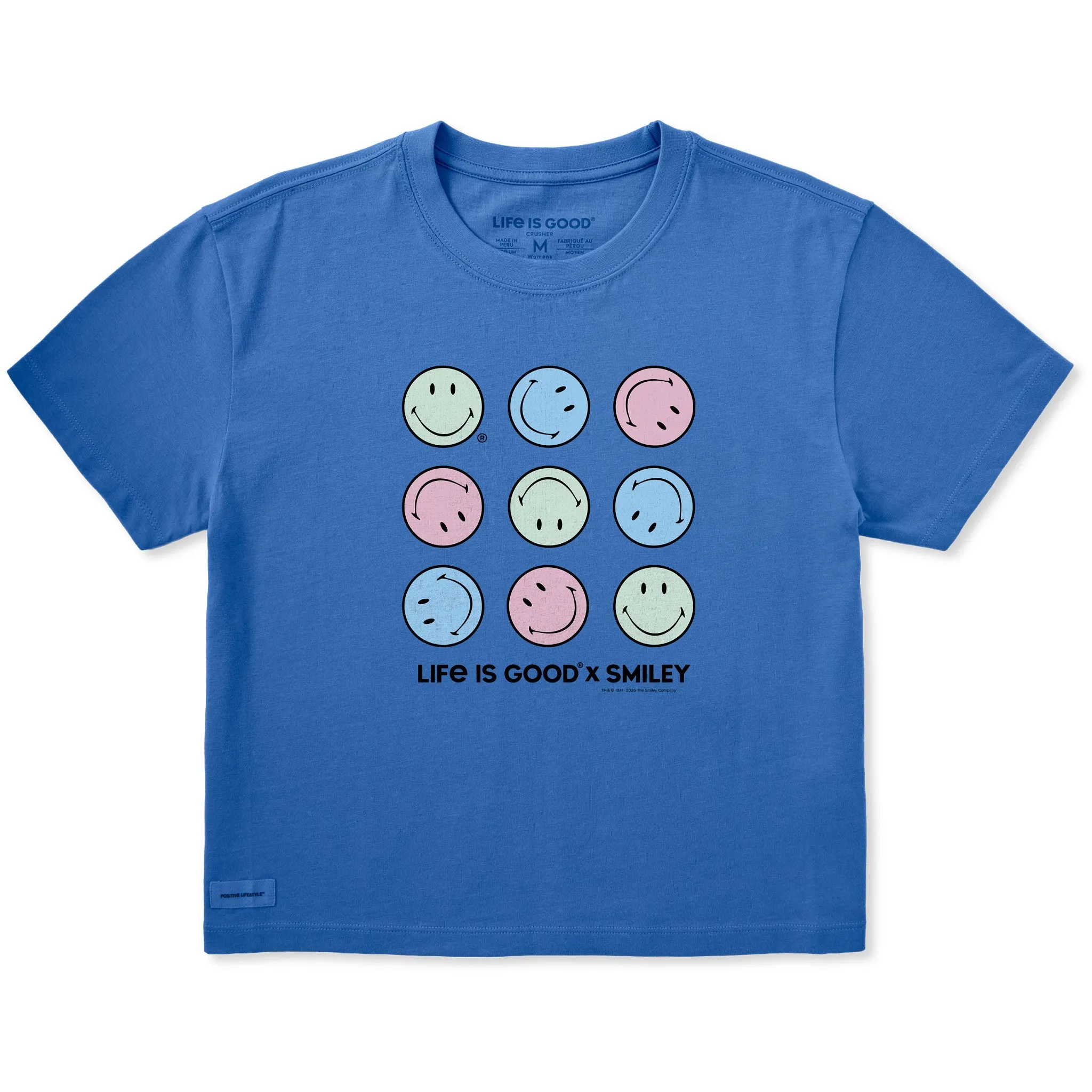 Women's LIG X Smiley Rotation Short Sleeve Crusher Boxy Tee sold by Life is Good product image thumbnail 3