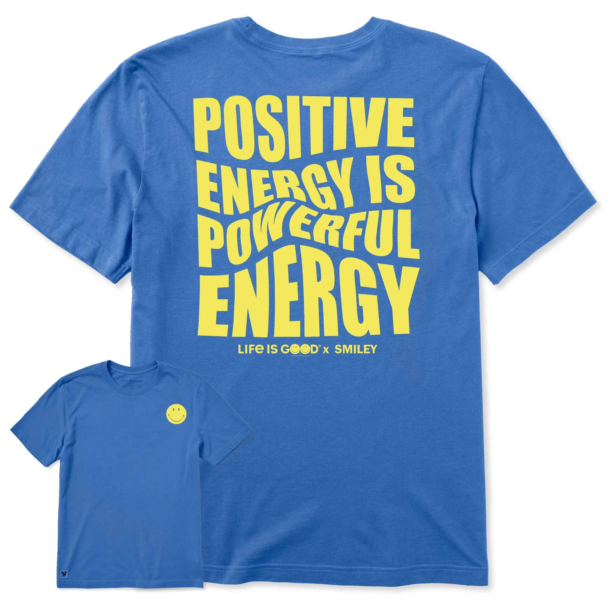Men's LIG X Smiley Positive Energy Short Sleeve Crusher Tee sold by Life is Good product image thumbnail 4
