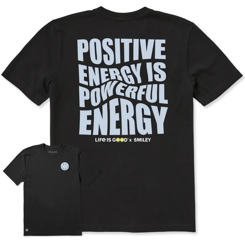 Men's LIG X Smiley Positive Energy Short Sleeve Crusher Tee made by Life is Good