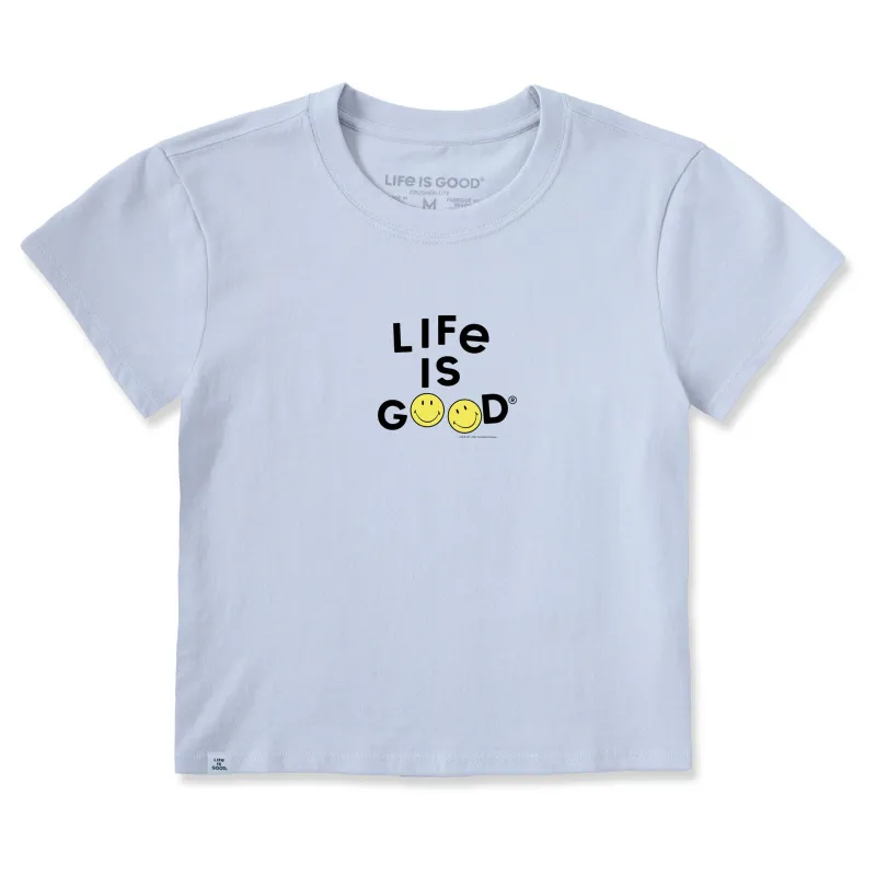 Women's LIG X Smiley Jumble Crusher-LITE Shrunken Tee made by Life is Good