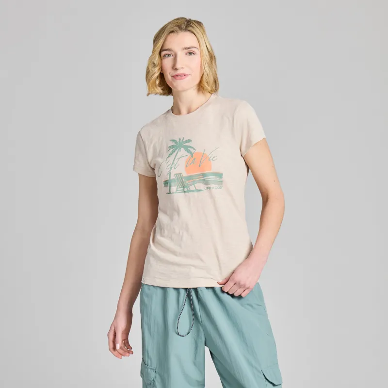 Women's C'est La Vie Short Sleeve Slub Slim Fit Tee made by Life is Good