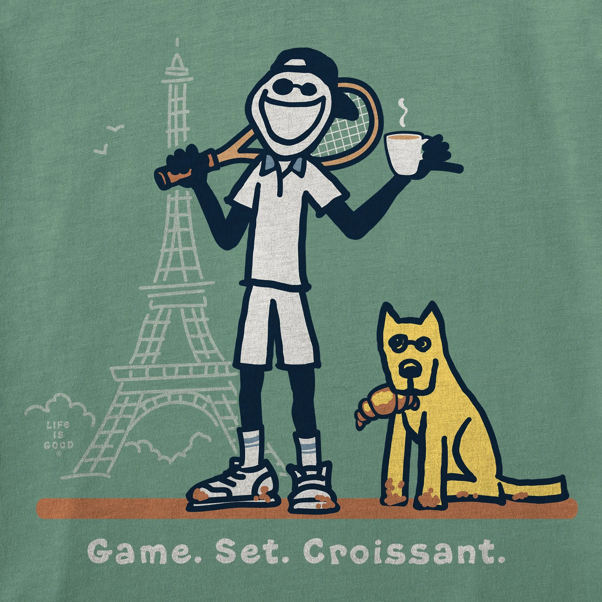 Women's Game Set Croissant Short Sleeve Crusher Tee sold by Life is Good product image thumbnail 2