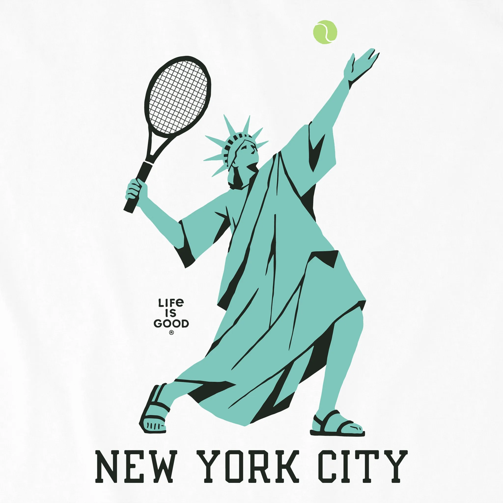 Women's New York City Tennis Crusher-LITE Shrunken Tee sold by Life is Good product image thumbnail 2