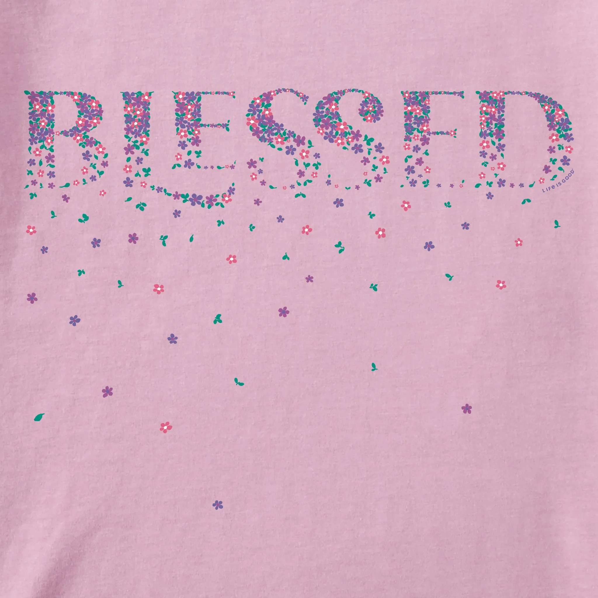 Women's Blessed Spring Flowers Short Sleeve Vee sold by Life is Good product image thumbnail 2