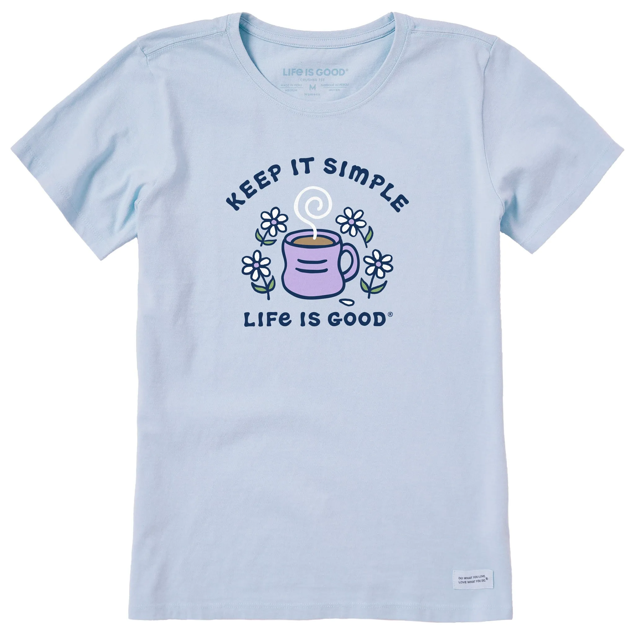 Women's Keep it Simple Coffee and Daisies Short Sleeve Tee sold by Life is Good product image thumbnail 5