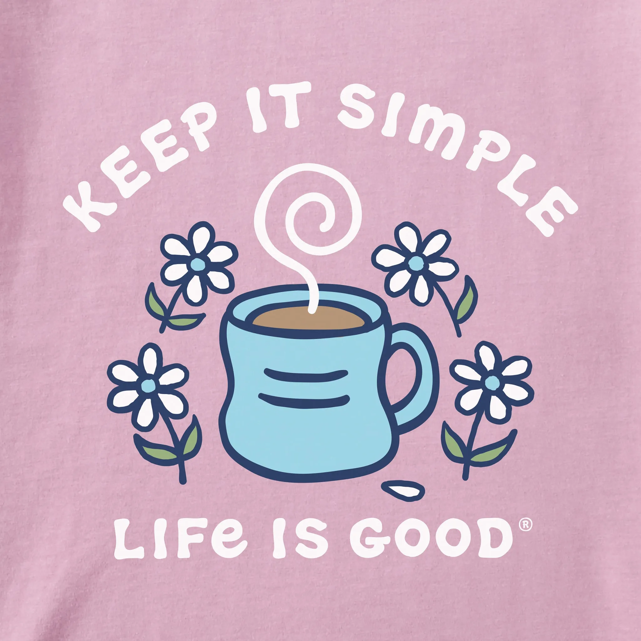 Women's Keep it Simple Coffee and Daisies Short Sleeve Tee sold by Life is Good product image thumbnail 2
