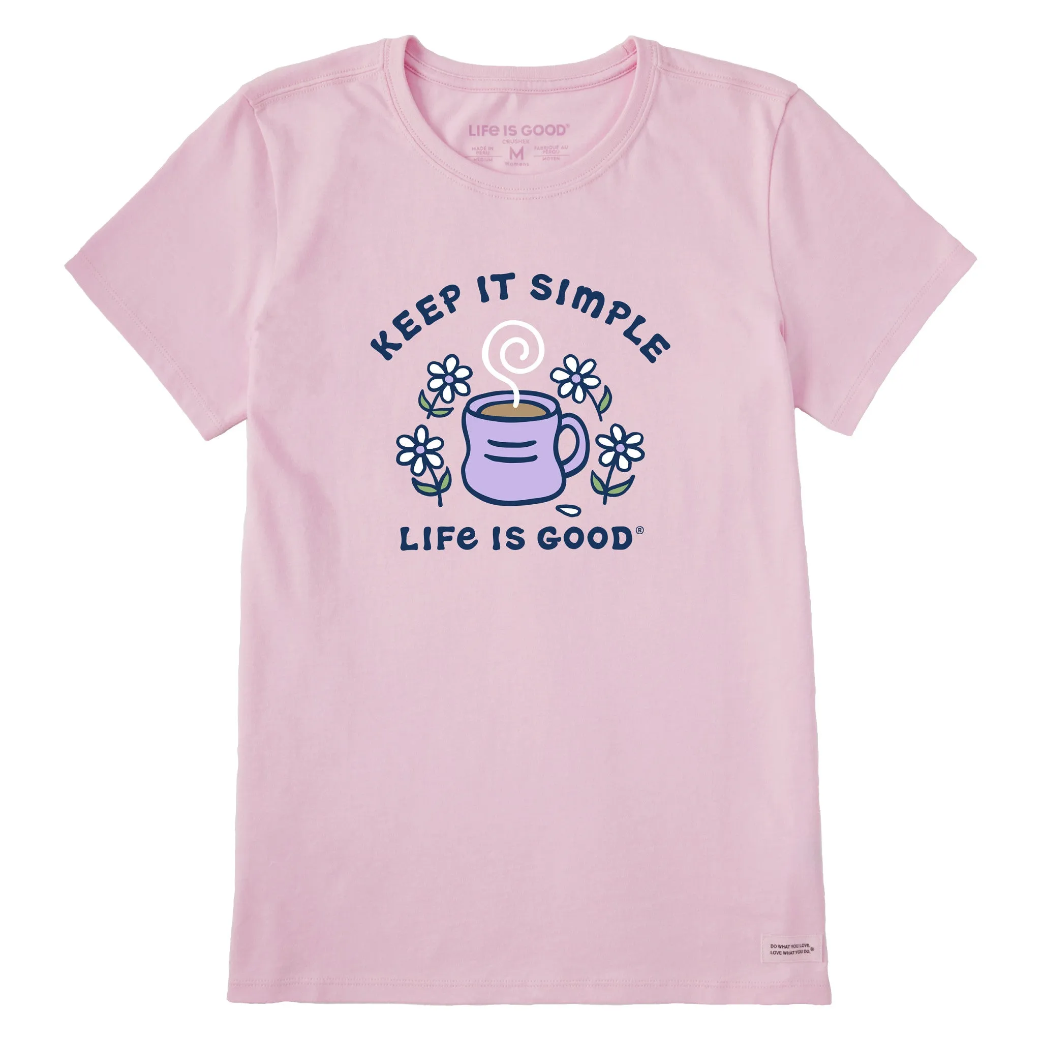 Women's Keep it Simple Coffee and Daisies Short Sleeve Tee sold by Life is Good product image thumbnail 3