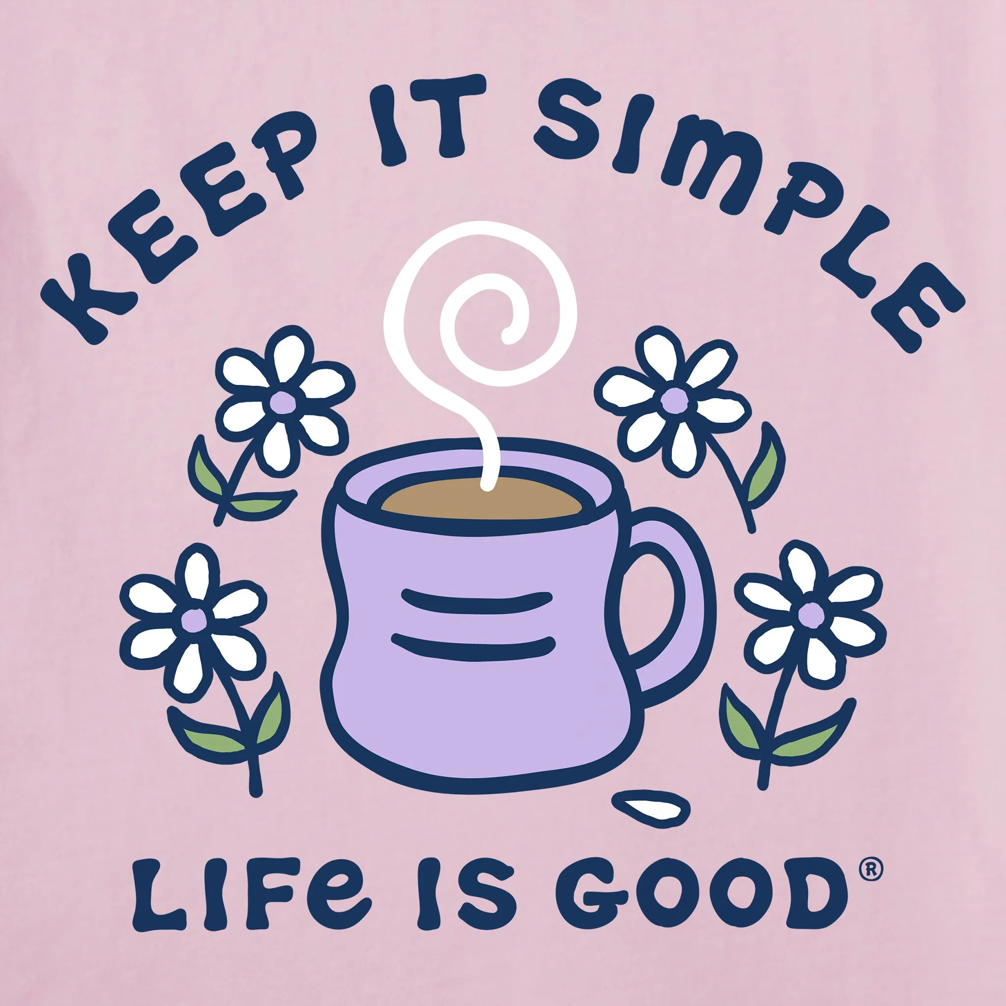 Women's Keep it Simple Coffee and Daisies Short Sleeve Tee sold by Life is Good product image thumbnail 4