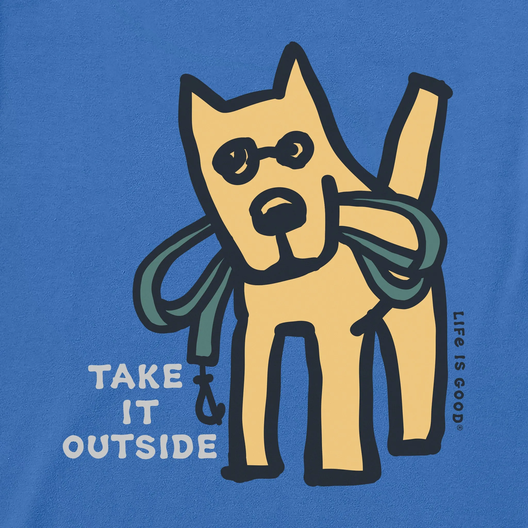 Men's Take it Outside Rocket Leash Short Sleeve Crusher-LITE Tee sold by Life is Good product image thumbnail 2