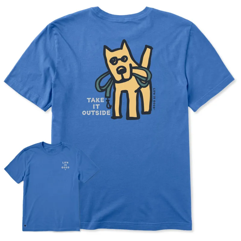 Men's Take it Outside Rocket Leash Short Sleeve Crusher-LITE Tee made by Life is Good