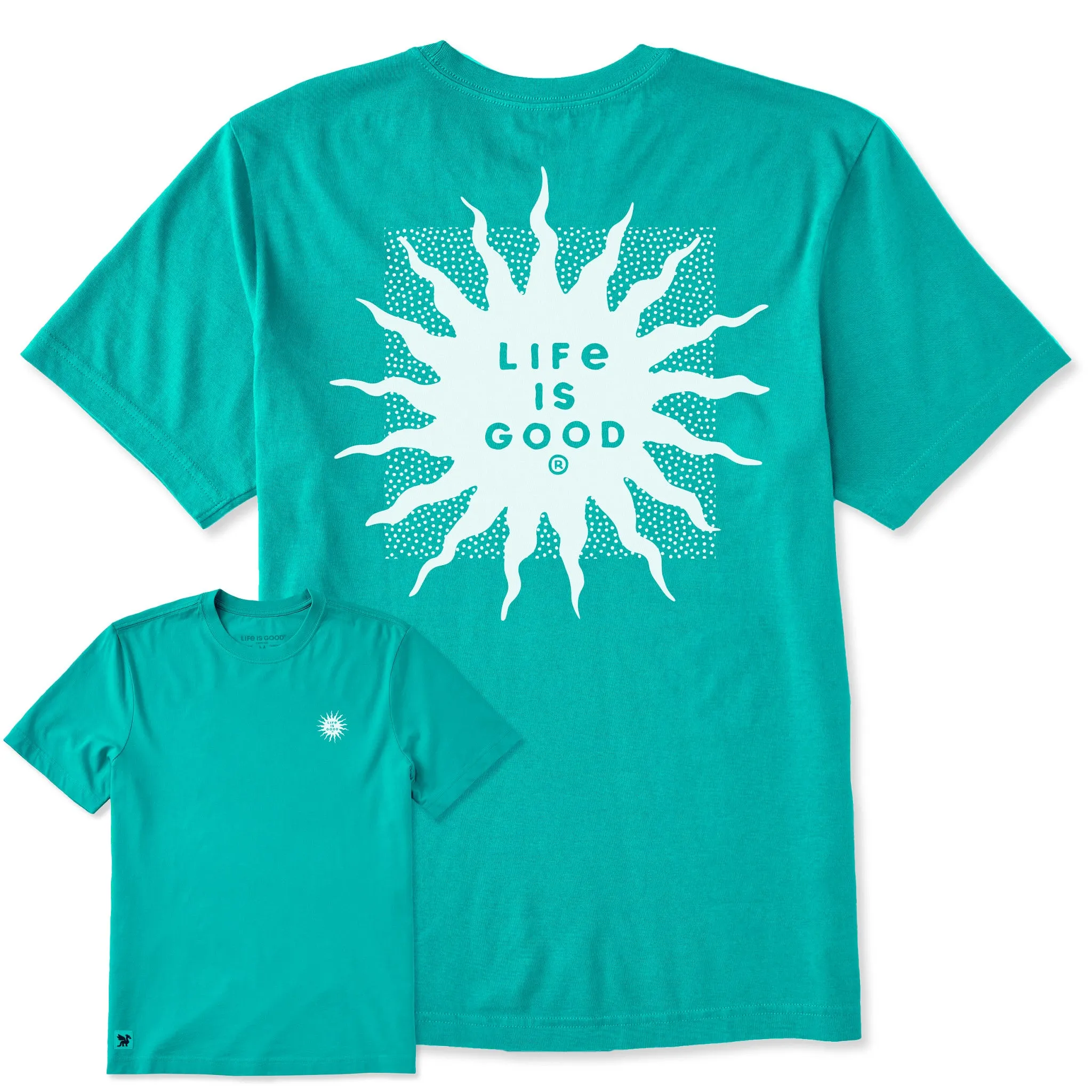 Men's Celestial Sunburst Short Sleeve Crusher Tee sold by Life is Good