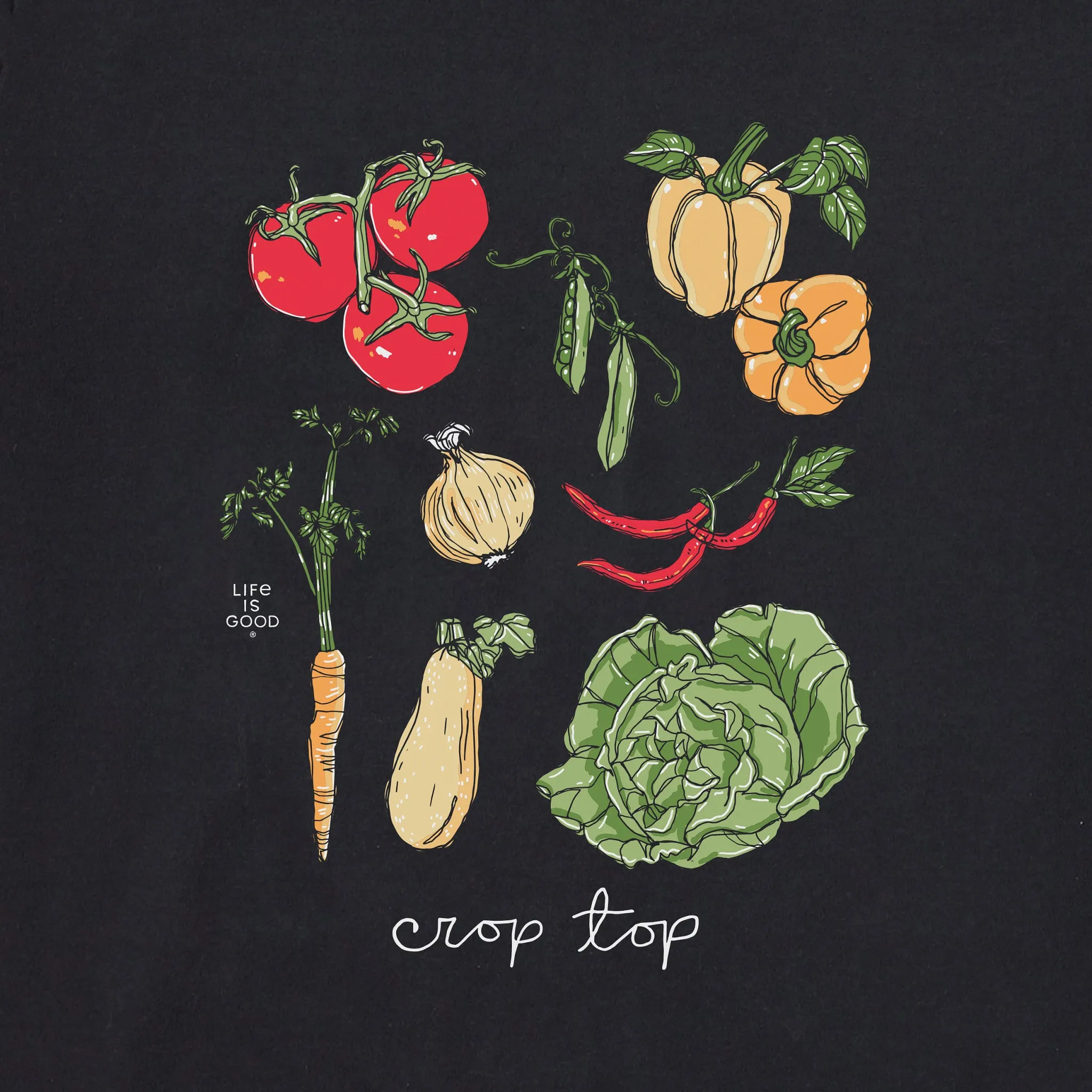 Women's Crop Top Medley Short Sleeve Tee sold by Life is Good product image thumbnail 2
